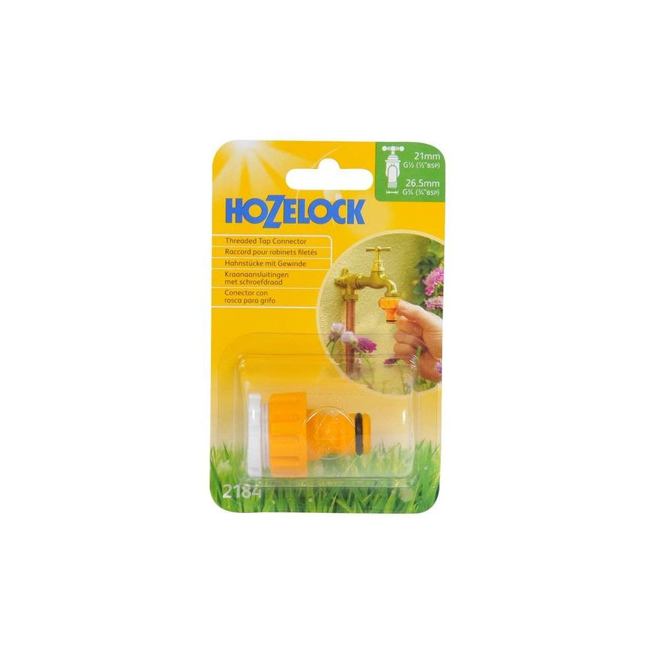Hozelock 2184 Threaded Tap Connector 21-26.5mm (1/2-3/4in BSP)-HOZ2184