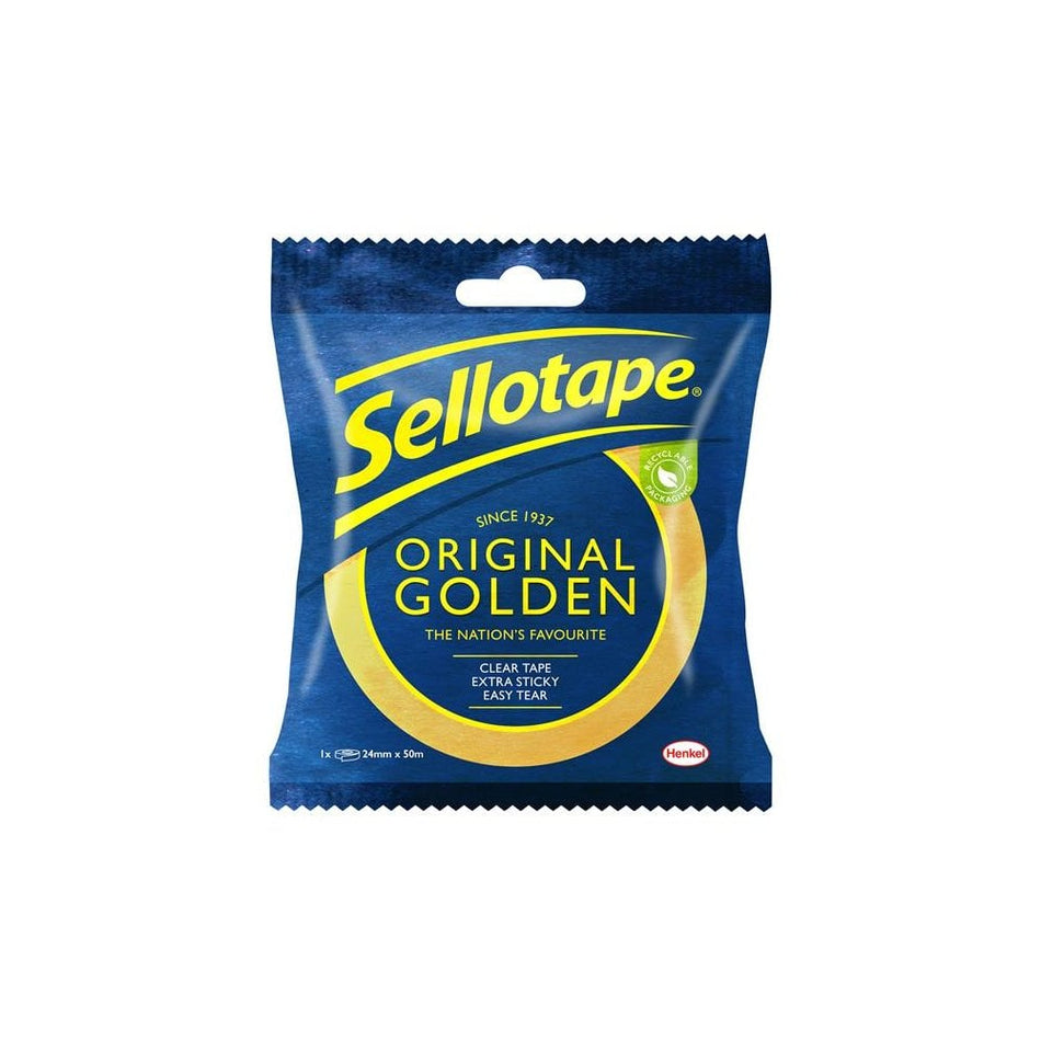 Sellotape Original Golden Sticky Tape - 1 Roll 24mm x 50m-SLT2928287