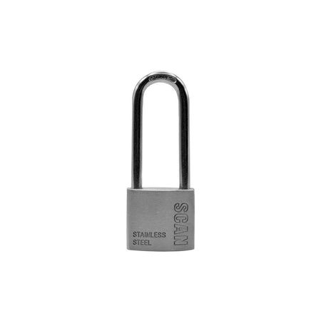 Scan Stainless Steel Padlock 38mm Long Shackle-SCAPLSS38LS