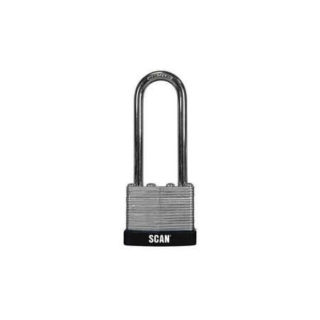 Scan Laminated Steel Padlock 40mm Long Shackle-SCAPLLAM40LS