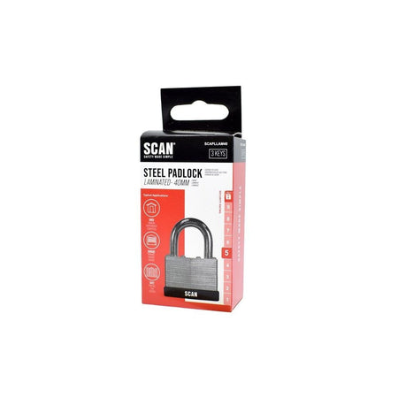 Scan Laminated Steel Padlock 40mm-SCAPLLAM40