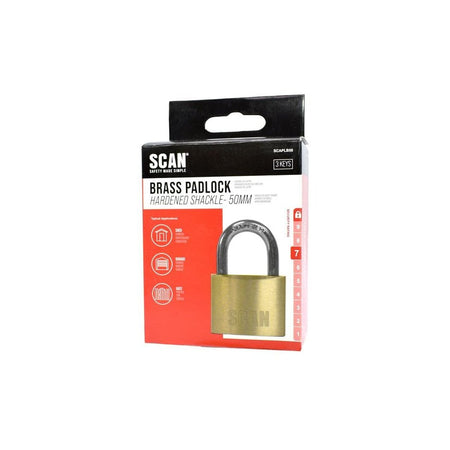 Scan Brass Padlock 50mm-SCAPLB50