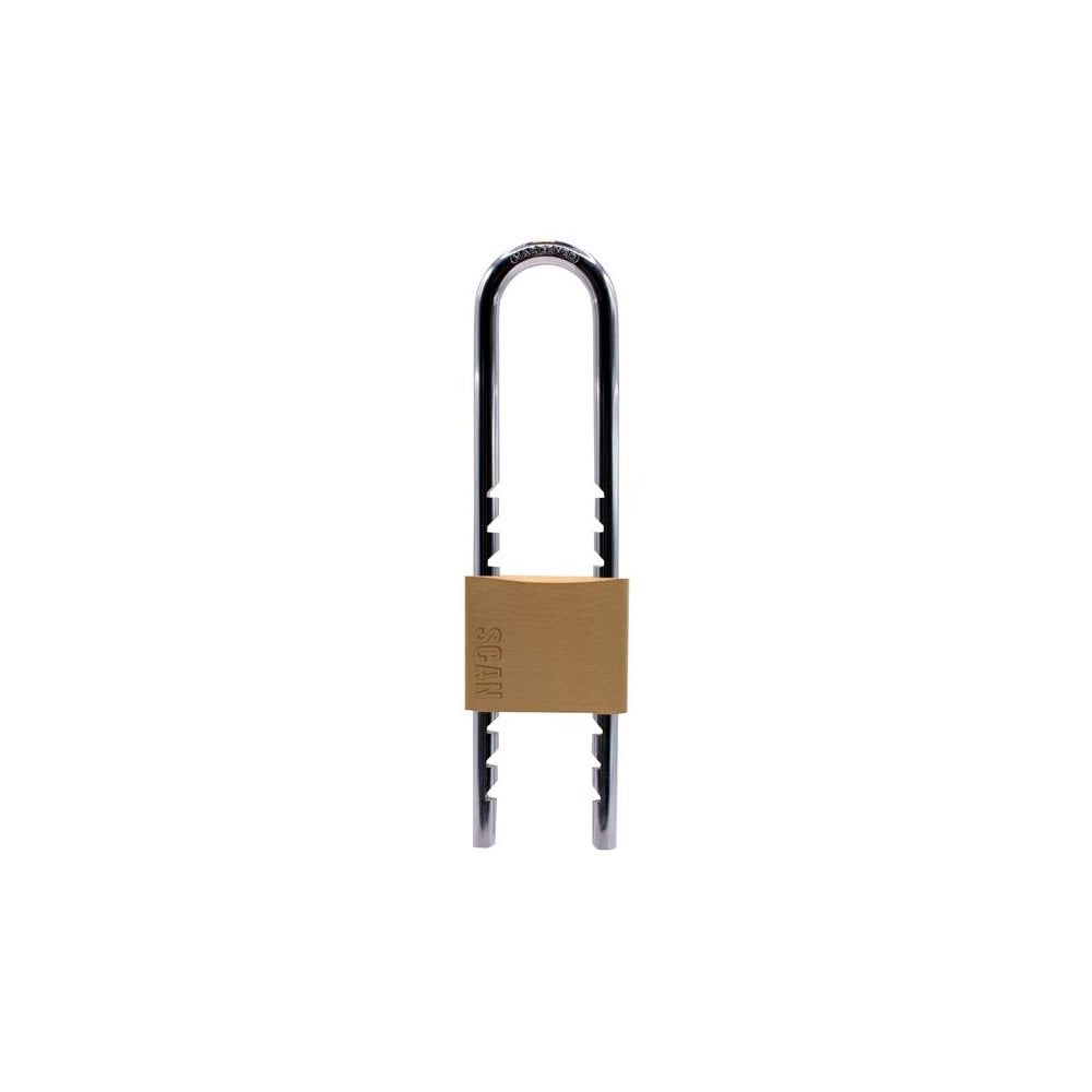 Scan Brass Padlock 50mm Sliding Shackle-SCAPLBSLIDE