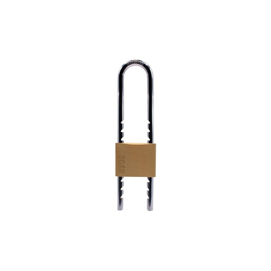 Scan Brass Padlock 50mm Sliding Shackle-SCAPLBSLIDE