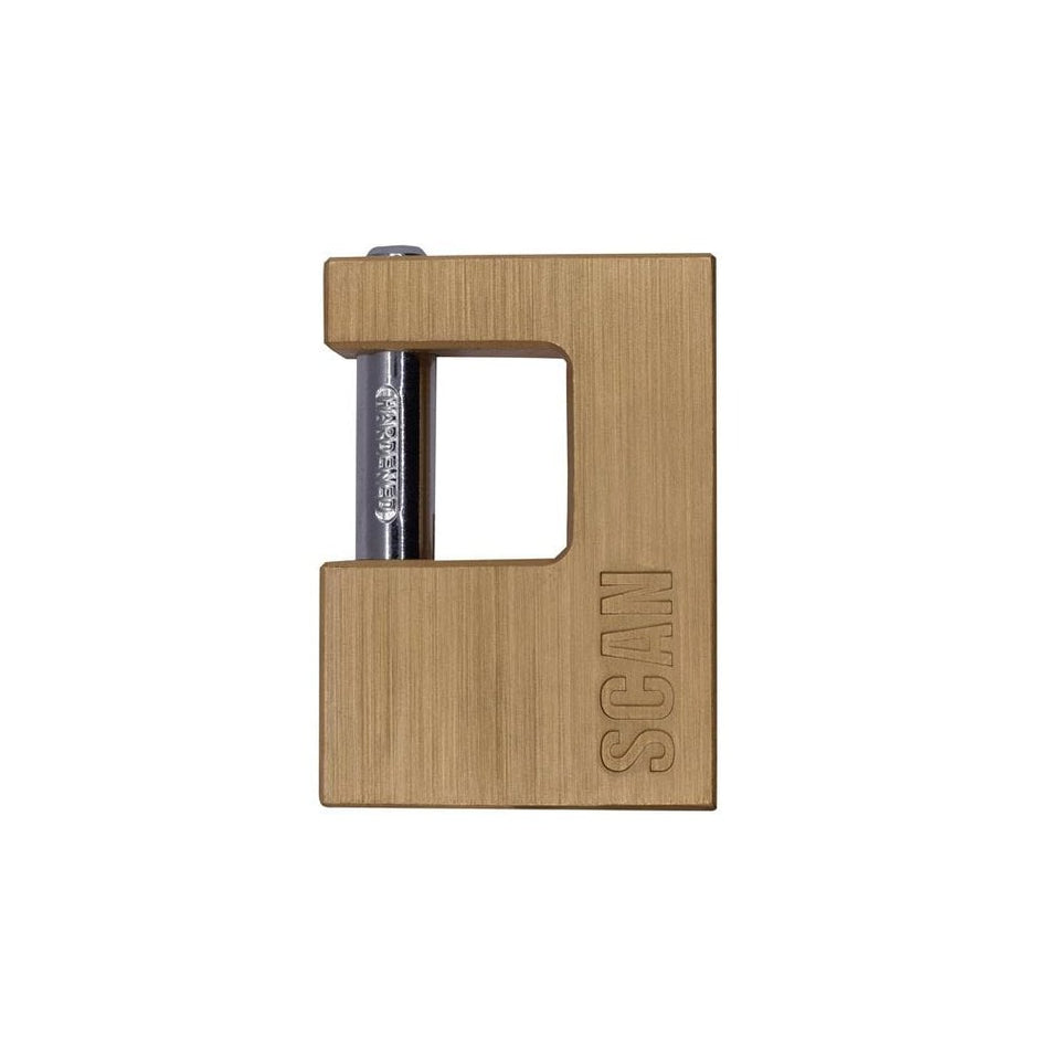 Scan Brass Padlock Shutter 80mm-SCAPLB80SHUT