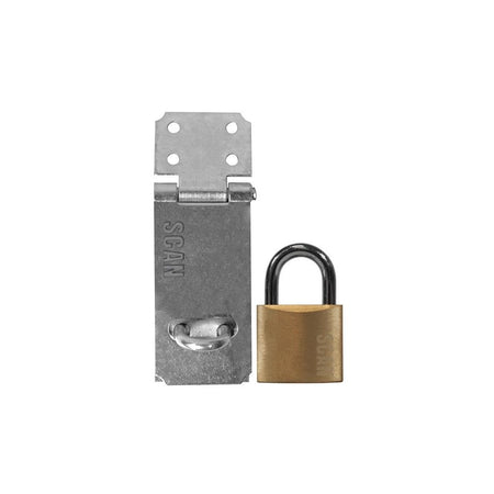 Scan Hasp and Staple 89mm + 40mm Padlock-SCAPHSGP89