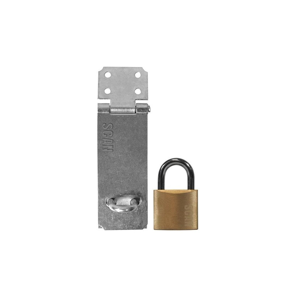 Scan Hasp and Staple 117mm + 40mm Padlock-SCAPHSGP117