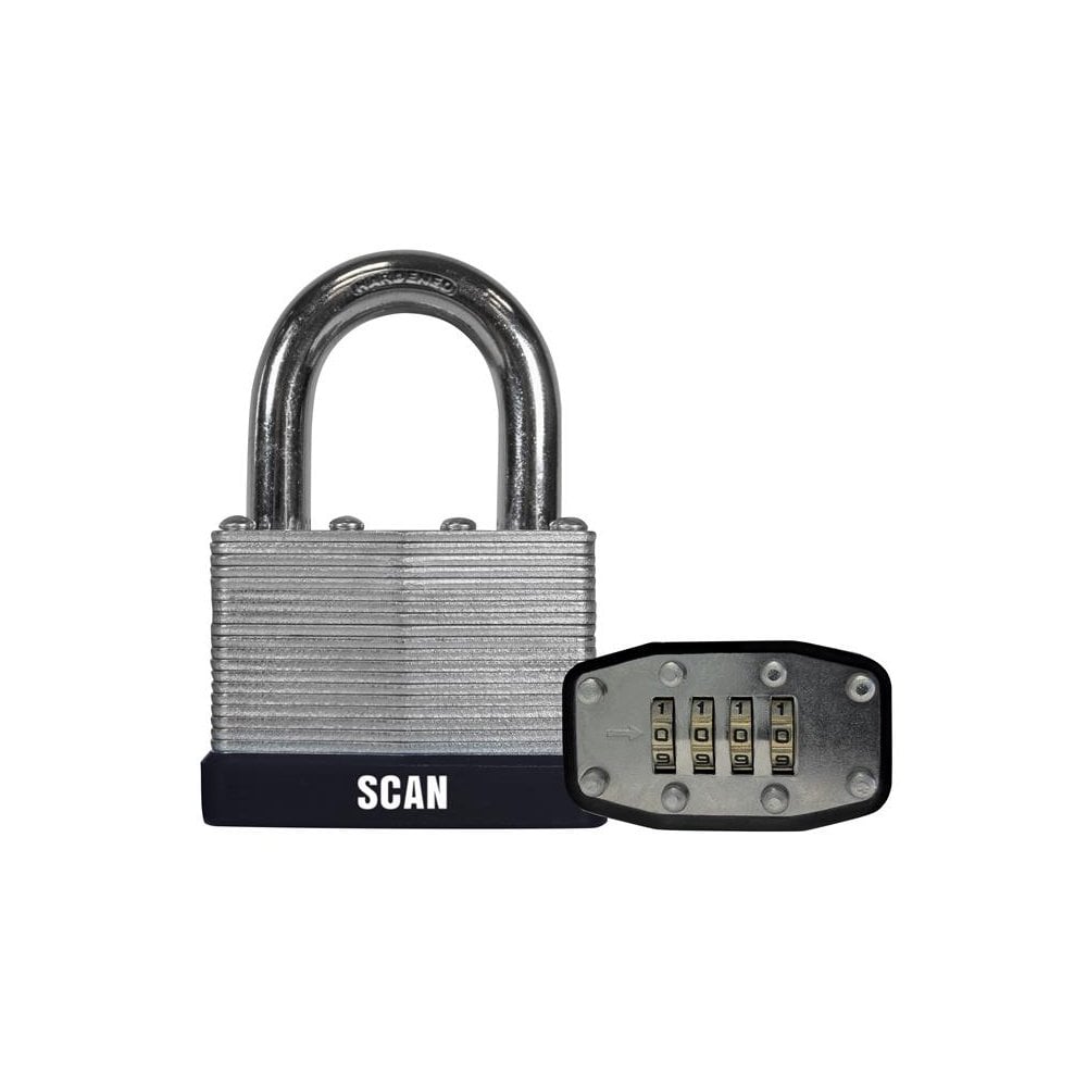 Scan Laminated Steel Combination Padlock 50mm-SCAPLLAM50C