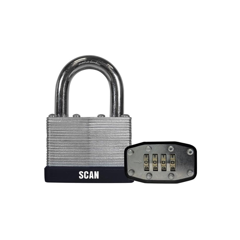 Scan Laminated Steel Combination Padlock 50mm-SCAPLLAM50C