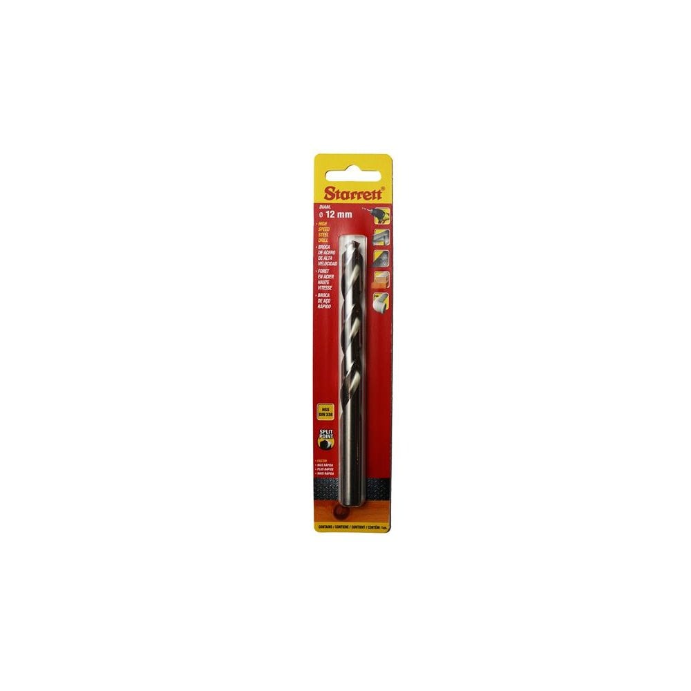 Starrett HSS Split Point Drill Bit 12.0 x 151mm-STRKBAR120