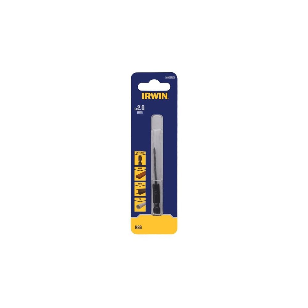 IRWIN® HSS Drill Bit Hex Shank Bit 2.0mm-IRWIW3035102
