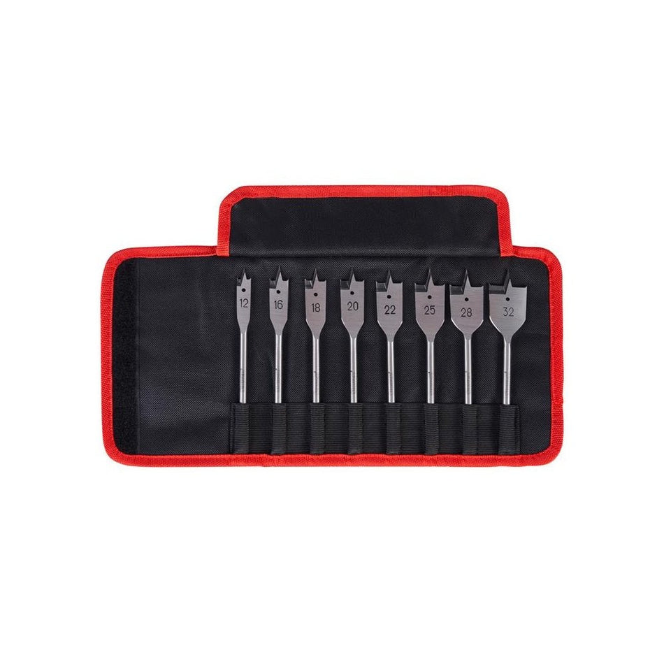 Starrett Flat Wood Drill Bit Set, 8 Piece-STRKFWDK08