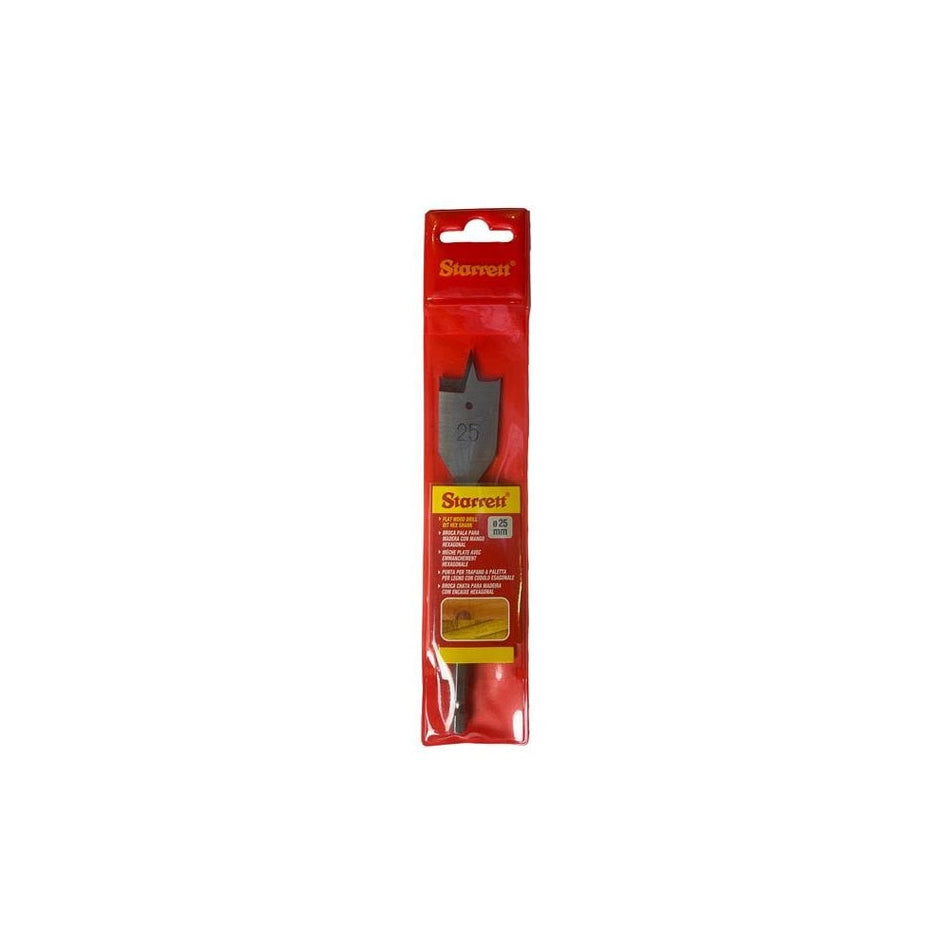 Starrett Flat Wood Drill Bit 25 x 152mm-STRKFWD25A