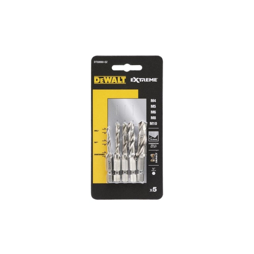 DEWALT DT50060 Impact Ready Drill Tap Set, 5 Piece-DEWDT50060QZ