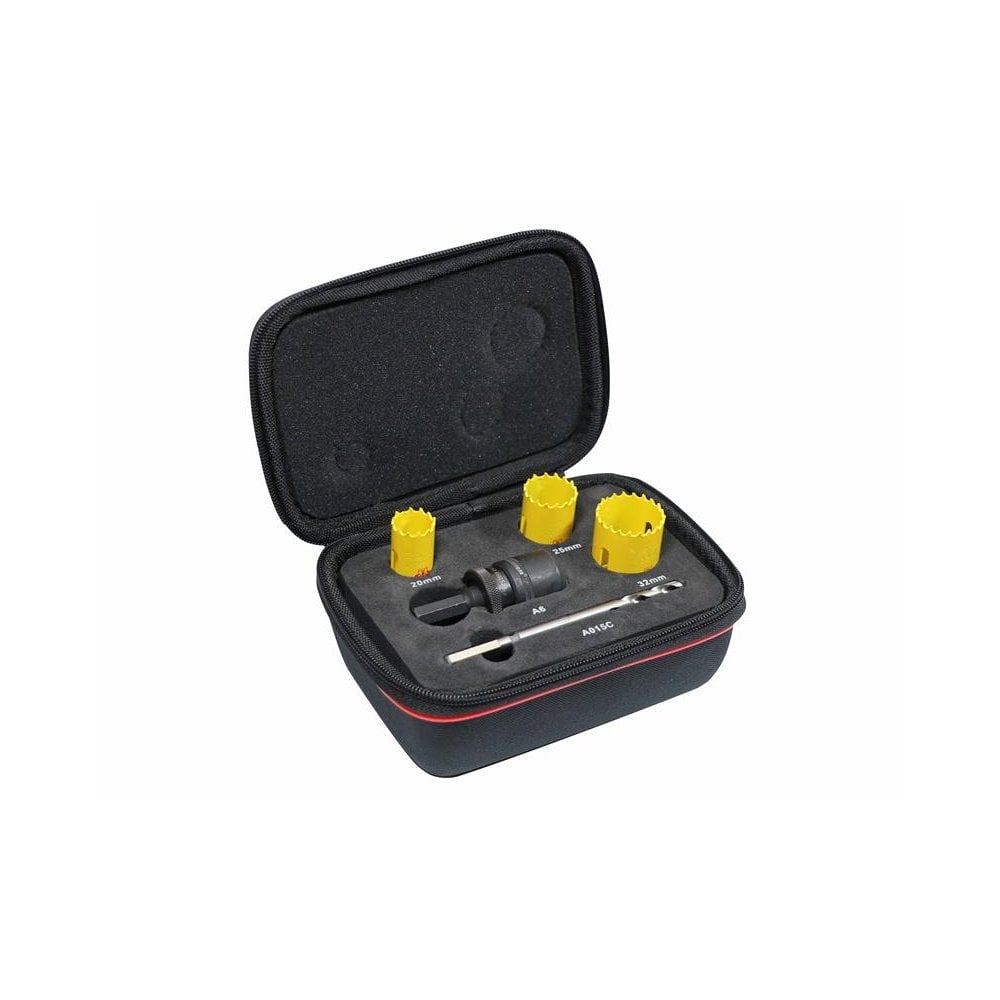 Starrett KFC03051 Kwik-Change Electrician's Holesaw Kit, 8 Piece-STRKFC03051