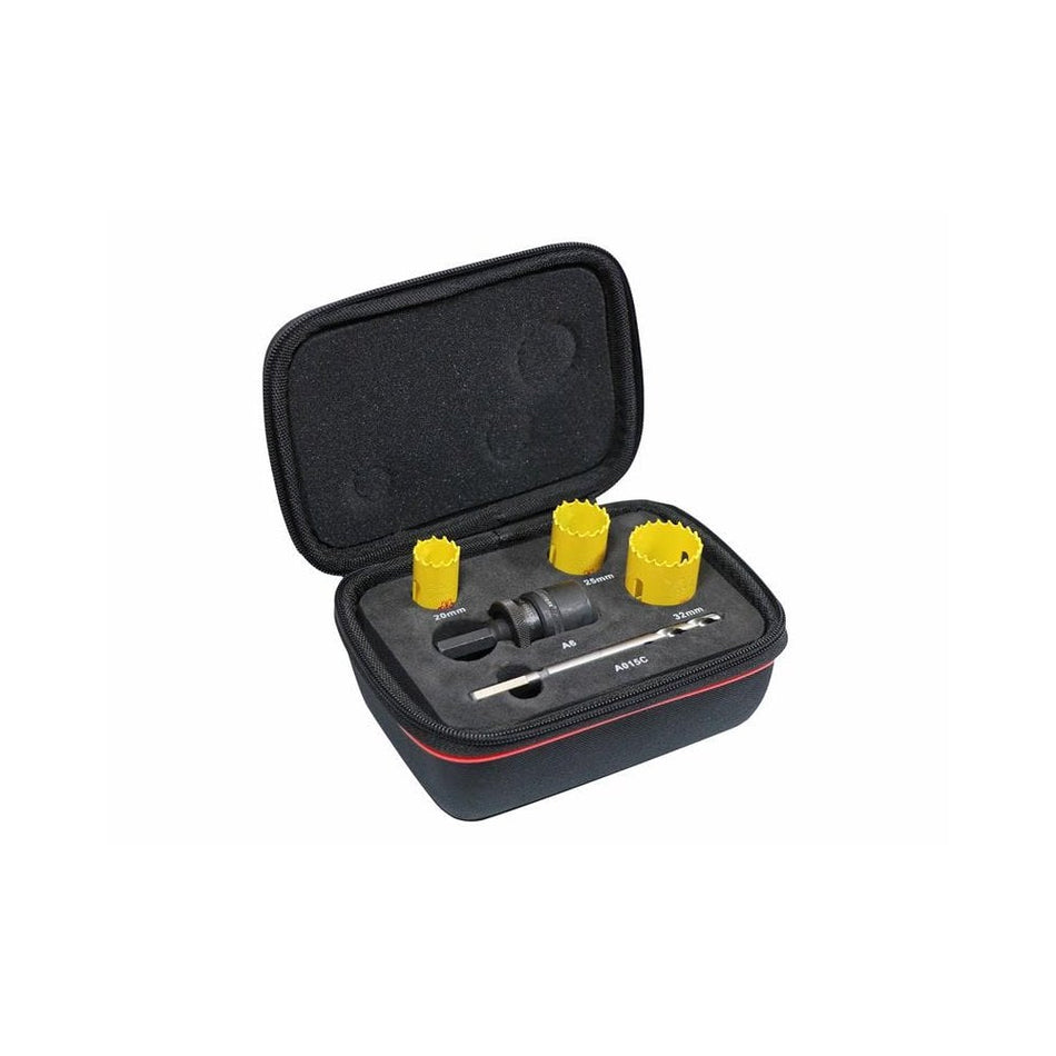 Starrett KFC03051 Kwik-Change Electrician's Holesaw Kit, 8 Piece-STRKFC03051