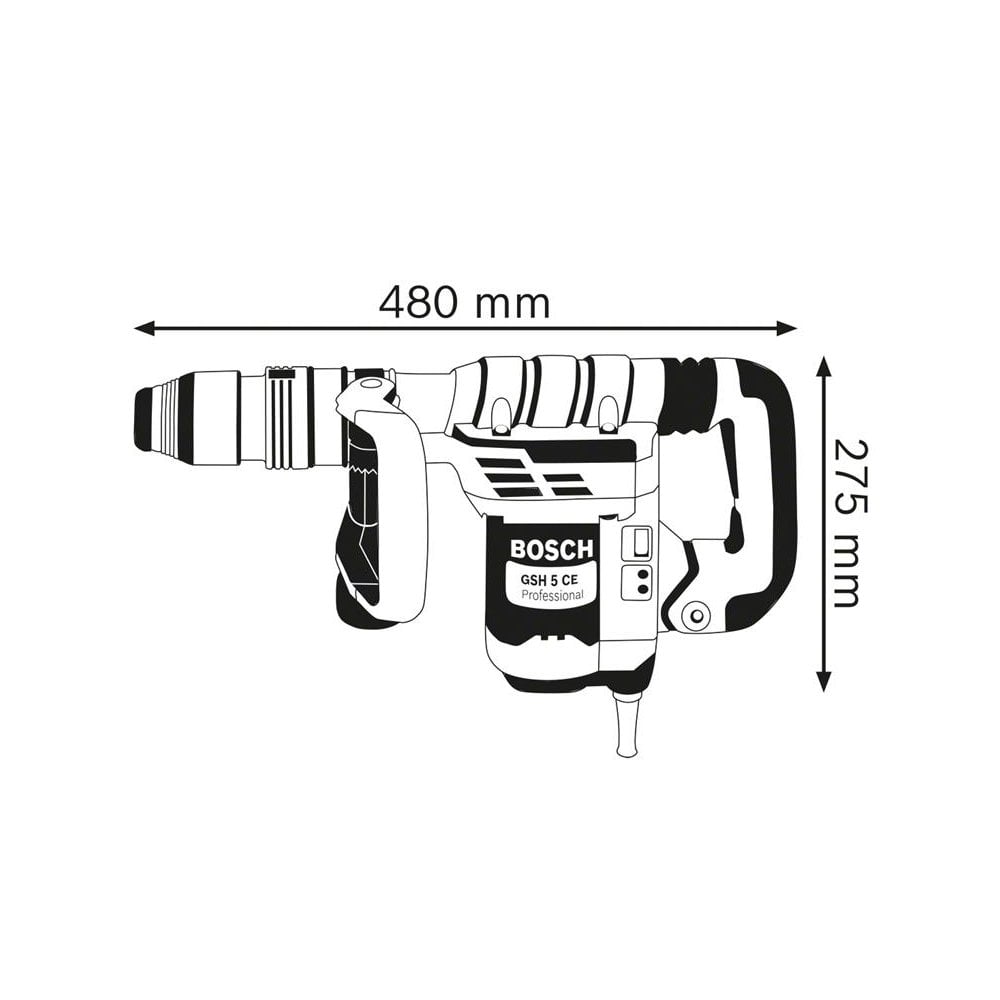 Bosch GSH 5 CE SDS-Max Professional Demolition Hammer 1150W 240V-BSH611321070