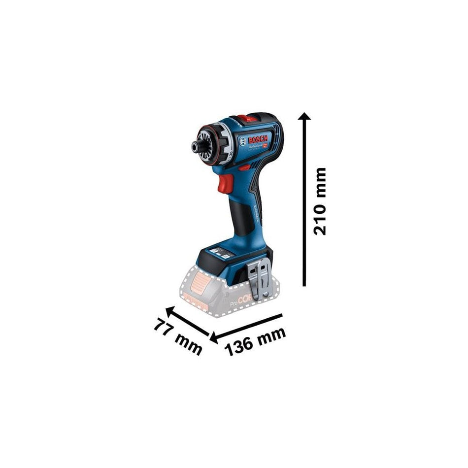 Bosch GSR 18V-90 FC Pro FlexiClick Drill Driver + 3 Attachments in Case 18V Bare Unit-BSH6019K6203