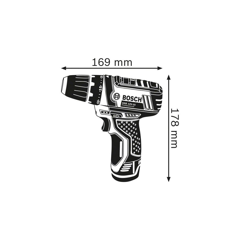 Bosch GSR 12V-15 Professional Drill Driver 12V Bare Unit-BSH601868101