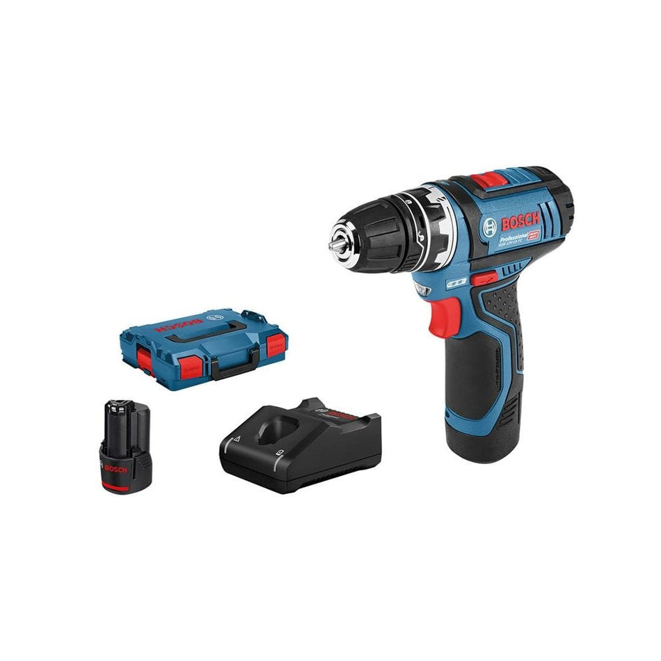 Bosch GSR 12V-15 FC Pro FlexiClick Drill Driver 12V 2 x 2.0Ah Li-ion-BSH6019F6071