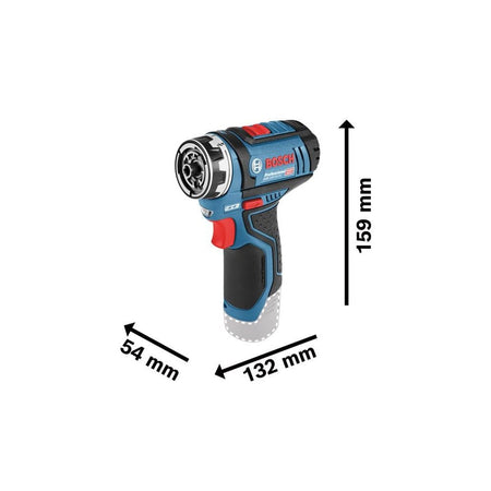 Bosch GSR 12V-15 FC Pro FlexiClick Drill Driver 12V 2 x 2.0Ah Li-ion-BSH6019F6071