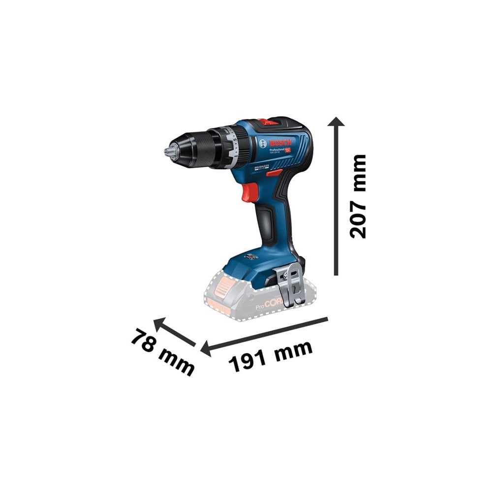 Bosch GSB 18V-55 Professional Combi Drill 18V 2 x 4.0Ah ProCORE18V Li-ion-BSH6019H5372