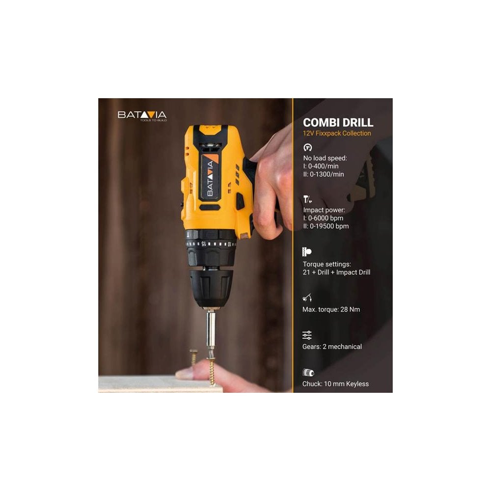 Batavia FIXXPACK Combi Drill 12V Bare Unit-BAT7064214