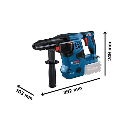 Bosch GBH 18V-28 CF Pro BITURBO SDS-Plus Rotary Hammer 18V 2 x 5.5Ah ProCORE18V Li-ion-BSH611921075