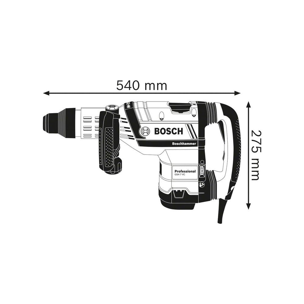 Bosch GSH 7 VC SDS-Max Professional Demolition Hammer 1500W 110V-BSH611322060