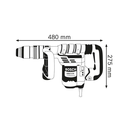 Bosch GSH 5 CE SDS-Max Professional Demolition Hammer 1150W 110V-BSH611321060