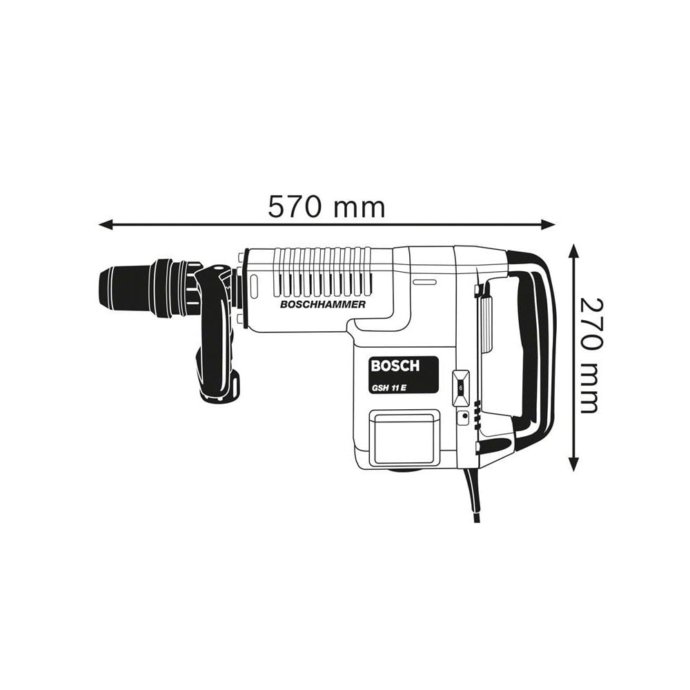 Bosch GSH 11 E SDS-Max Professional Demolition Hammer 1500W 240V-BSH611316742