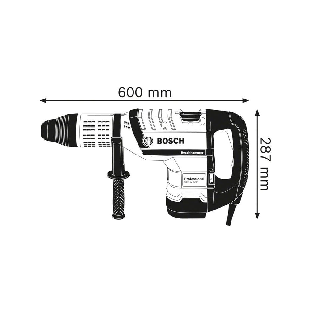 Bosch GBH 12-52 D SDS-Max Professional Rotary Hammer 1,700W 110V-BSH611266160