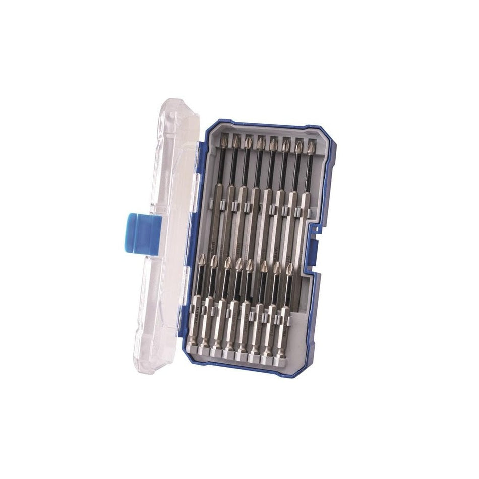 Faithfull Long Impact Bit Set in Case, 16 Piece-FAISBSET16I