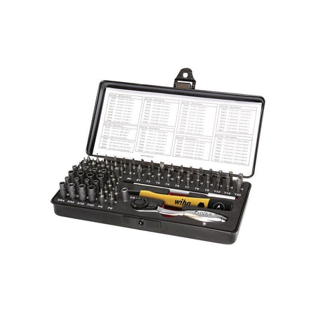 Wiha ESD Micro-bit Set, 66 Piece (inc. Case)-WHA39971