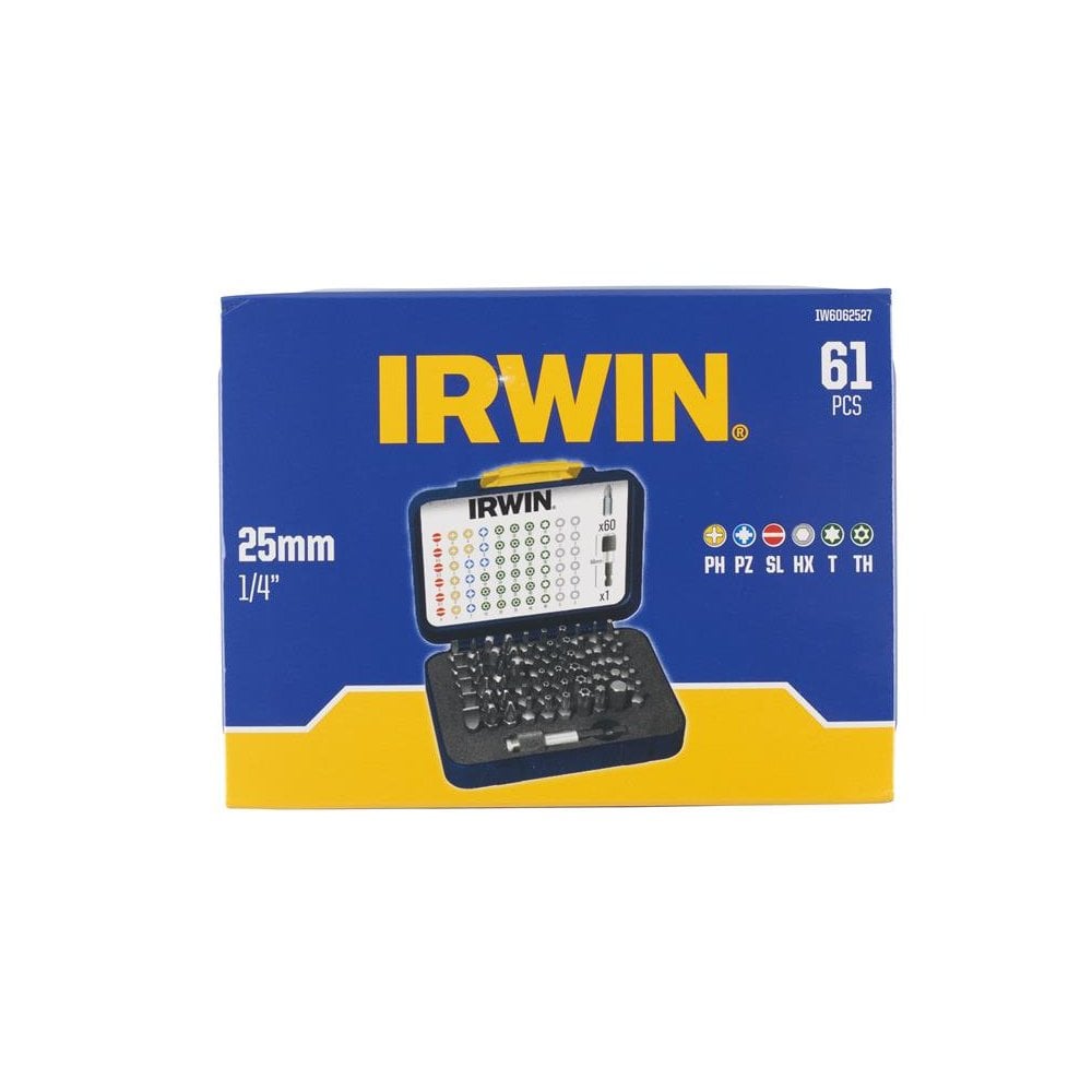 IRWIN® Colour Coded Screwdriver Bit Set, 61 Piece-IRWIW6062527