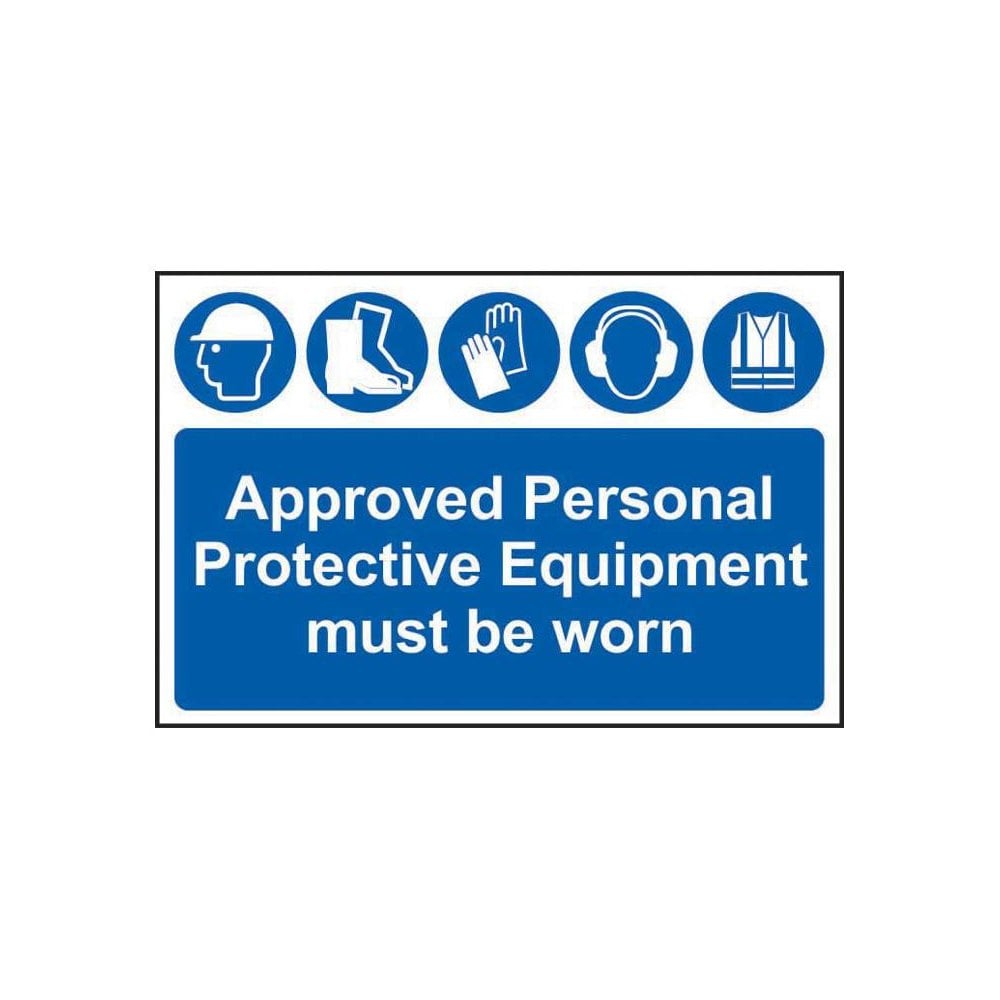 Scan Approved PPE Must Be Worn - PVC Sign 600 x 400mm-SCA4020