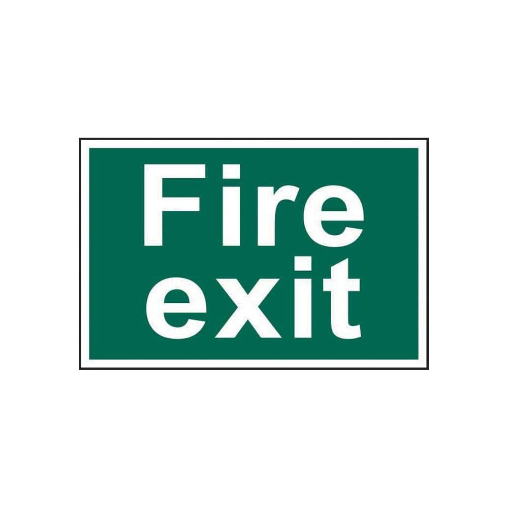 Scan Fire Exit Text Only - PVC Sign 300 x 200mm-SCA1502