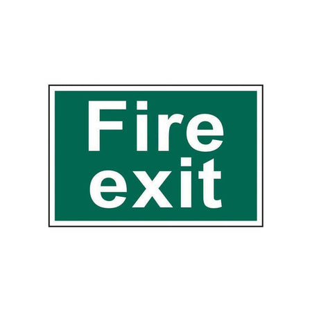 Scan Fire Exit Text Only - PVC Sign 300 x 200mm-SCA1502
