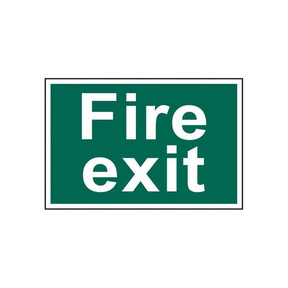 Scan Fire Exit Text Only - PVC Sign 300 x 200mm-SCA1502