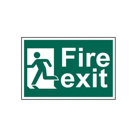 Scan Fire Exit Man Running Left - PVC Sign 300 x 200mm-SCA1508