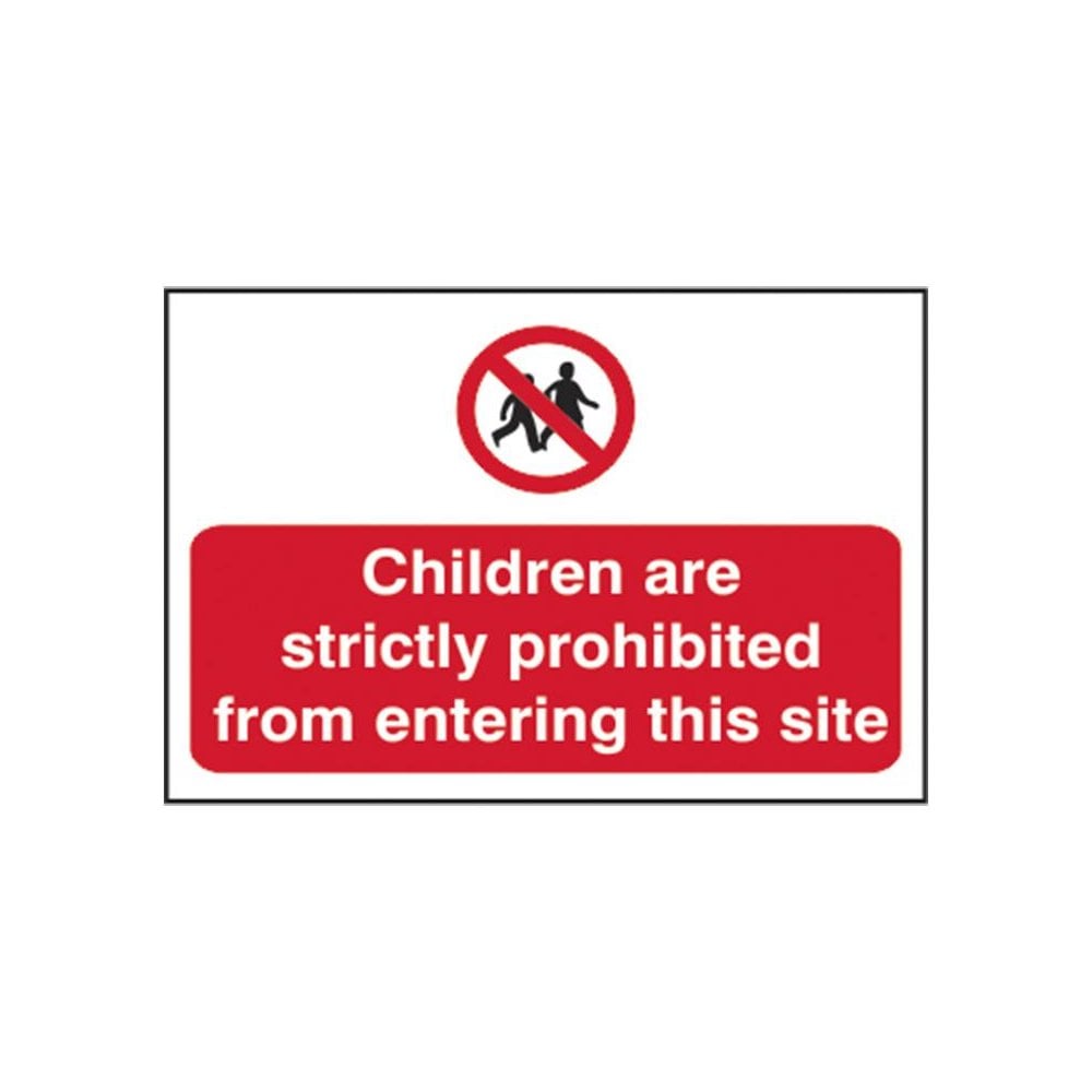 Scan Children Prohibited From Entering Site - PVC Sign 600 x 400mm-SCA4054