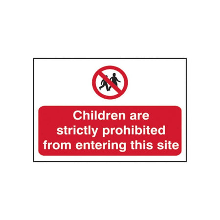 Scan Children Prohibited From Entering Site - PVC Sign 600 x 400mm-SCA4054