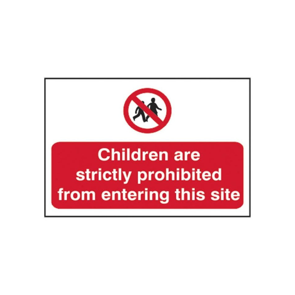 Scan Children Prohibited From Entering Site - PVC Sign 600 x 400mm-SCA4054