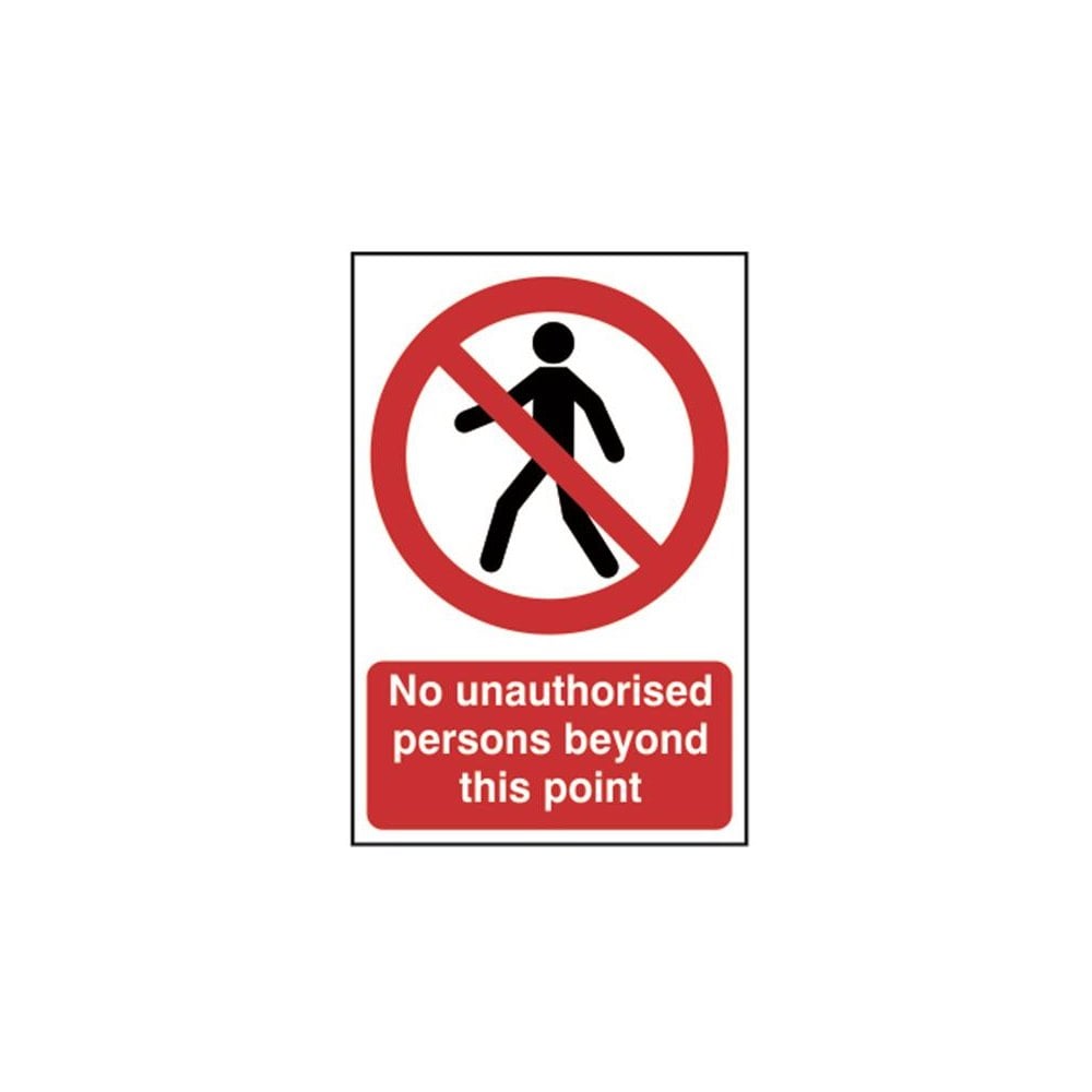 Scan No Unauthorised Persons Beyond This Point - PVC Sign 200 x 300mm-SCA0622