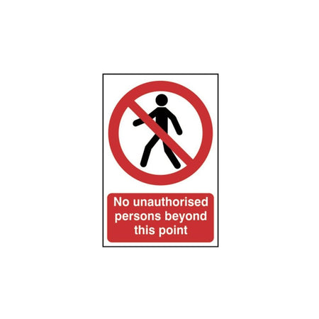 Scan No Unauthorised Persons Beyond This Point - PVC Sign 200 x 300mm-SCA0622