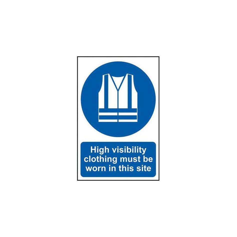 Scan High Visibility Jackets Must Be Worn In This Site - PVC Sign 200 x 300mm-SCA4007