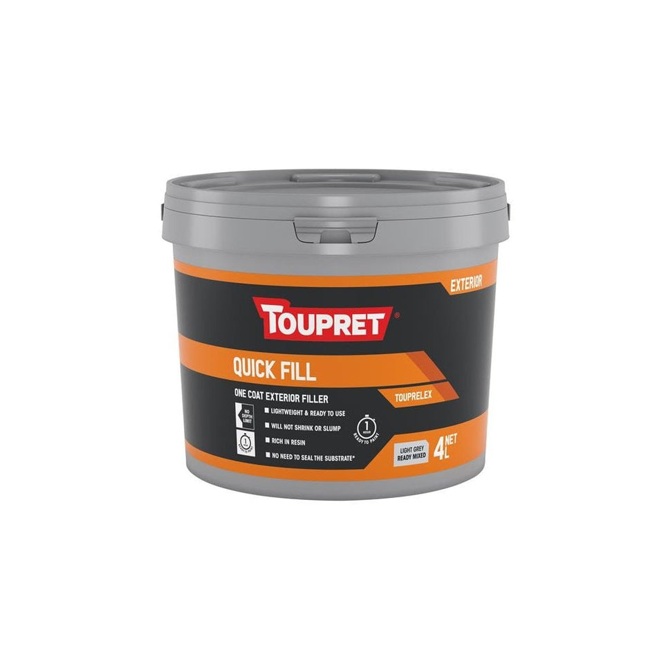 Toupret Quick Fill (Exterior) 4 litre-TOUTTTLX04
