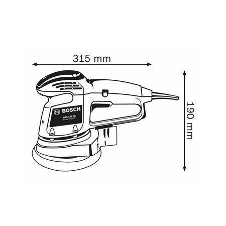 Bosch GEX 34-150 Professional Random Orbital Sander 150mm 340W 240V-BSH601372870
