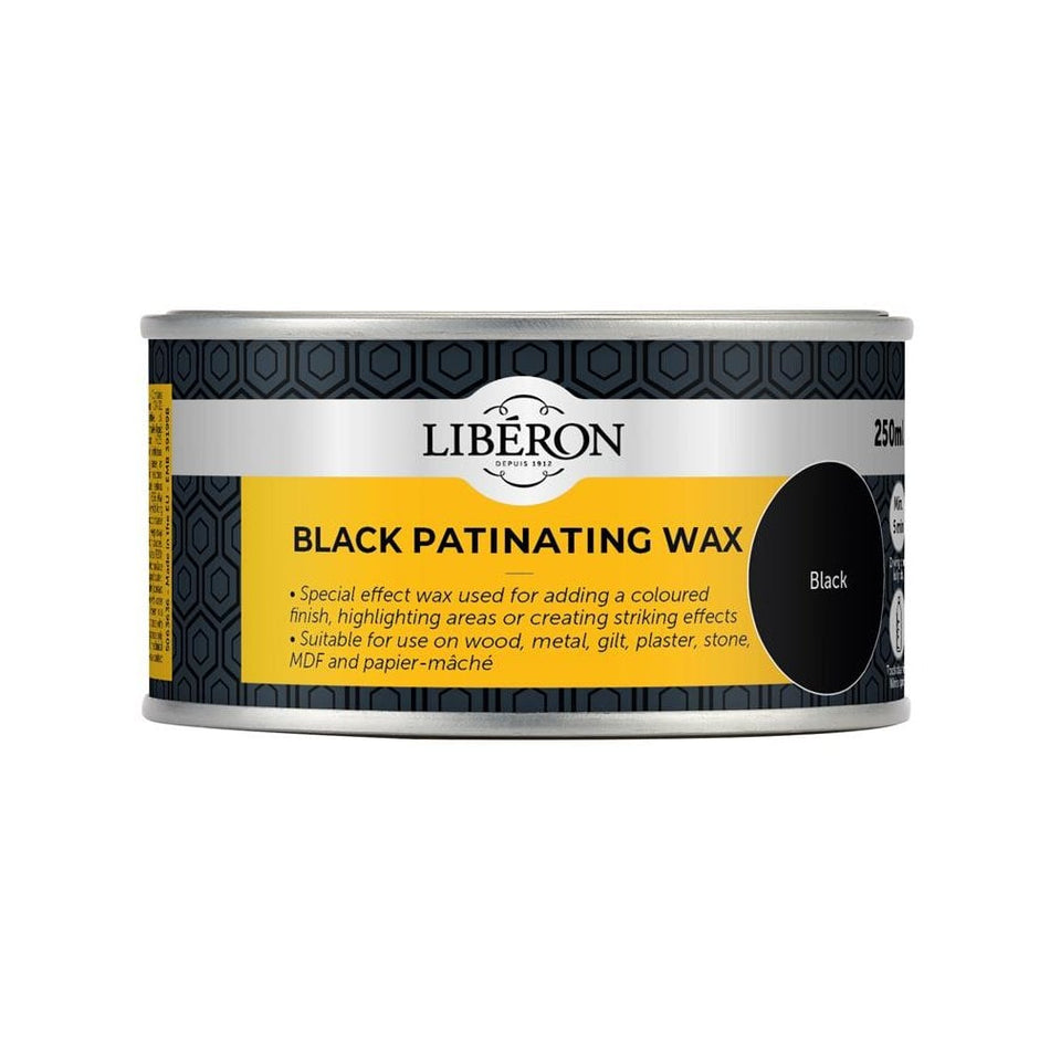 Liberon Black Patinating Wax 250ml-LIBBPW250N