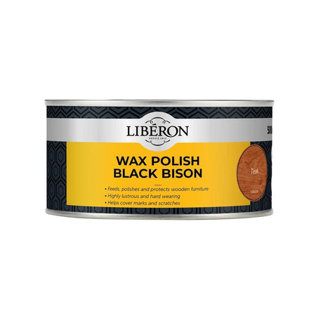 Liberon Black Bison Wax Paste Teak 500ml-LIBBPWT500N